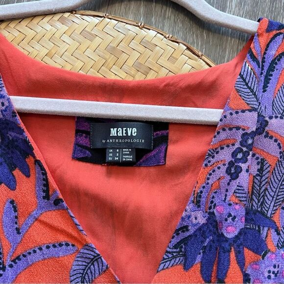 Anthropologie maeve macie floral printed maxi dress women’s size 2 - Picture 4 of 9